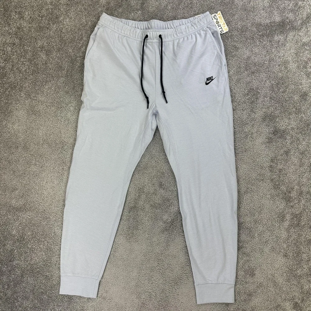 Nike Tech Knit Pants Mens XL Blue Slim Fit Taper Leg Athletic Joggers FD4503-085